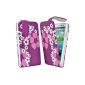Master Accessory Silicone Case for Samsung Galaxy S III i8190 Mini Heart Pattern Purple flowers (Accessory)