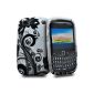 Master Accessory Silicone Case for Blackberry Curve 9320 Black Flower Fancy Design (Accessory)