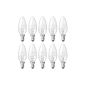 Realux Pack 10 incandescent bulbs candle / transparent flame - E14 - 60W