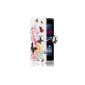 32nd Flip Case Compatible Sony Xperia Z1 / Z1 Mini Z1F - Design book - Colour Butterfly (Electronics)