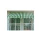 Awning / terminal awning Green-White width 300 cm (Garden items)