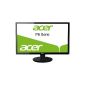 Acer P196HQVBD 47 cm (18.5 inch) widescreen TFT monitor (VGA, DVI, 5ms response time) (Personal Computers)
