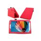 Case DURAGADGET red leather appearance and maintenance of stand to touch tablet Samsung Galaxy Tab 3 Lite 7.0 (SM-T110-T111) 7 