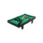 Mini pool table, dimensions: 92 cm (L) x 52 cm (W) x 19cm (H), including 2 cues, ball set, triangle, chalk, Weight: approx. 8 kg Pool Billiard Pool billiard table Billiard pool table (Misc. )