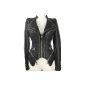 Zicac leatherette jacket in black