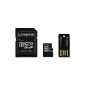 Kingston 32GB Multi Kit - Kit with microSD card and adapters Class 10, Black (Personal Computers)