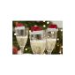Funny Christmas for glasses / Santa hats - table decorations made of cardboard 10 x - Party / Christmas - Christmas joy
