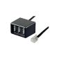 Wentronic telephone adapter (RJ11 plug to TAE jacks NFF) black (accessories)