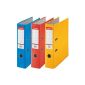 Esselte Rainbow - Set of 3 binders Lever Back 75mm - Assorted Colors (Office Supplies)