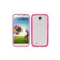 kwmobile® TPU Silicone Crystal Case for the Samsung Galaxy S4 i9505 / i9506 LTE + with transparent backrest and frame in pink - Elegant and simple (Wireless Phone Accessory)
