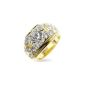 Isady - Yuri - man Signet Ring - Gold Plated Yellow 585/1000 - zirconium oxide - T 67 (Jewelry)
