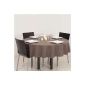 Round tablecloth anti-task 180cm Taupe