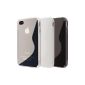 Set of 3 x TPU silicone case for iPhone 4 4S Black 1 + 1 + 1 white transparent - 11,010,406 (Electronics)