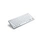 EC Technology® wireless Bluetooth v3.0 keyboard in Ultra Thin design and QWERTY keyboard layout for Apple products, Android devices iPad Air 2, iPad Air, iPad Mini 3, iPad Mini 2, iPad Mini, iPad 2/3/4, Samsung P5100 P5110 P3100 P3110, Galaxy Tab 2, Note N8000 N8100 and later tablets, smart phones PC Netbook - White (Electronics)