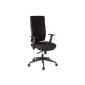 HJH OFFICE 608 500 Office chair / swivel chair Pro-Tec 300 fabric, black (household goods)
