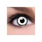 Colored white black Crazy Fun contact lenses 'Vampire' with free lens case top quality at Carnival and Halloween (Personal Care)