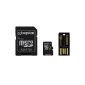 Kingston 64GB Multi Kit - Kit with microSD card and adapters Class 10, Black (Personal Computers)