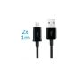 2 x Micro USB data cable / charger cable / premium cable in black - 1 meter - of THESMARTGUARD (Electronics)