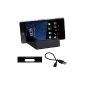 kwmobile® docking station with intelligent magnetic charging port in Black for Sony Xperia Z2 - available with or without protective cover!  (Wireless Phone Accessory)