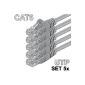 CAT5 UTP network cable 1aTTack with 2x RJ45 Set (5 pieces) gray 0.5m (accessory)