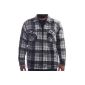 Hoang thermal shirt - worker jacket with teddy fur in timeless Karos, lumberjack jacket shirt (Textiles)