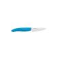 Kyocera FK-075-WH BU Small Paring knife handle Blue Ceramic White Blade 7.5 cm (Kitchen)
