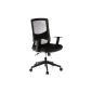 HJH OFFICE 653100 office chair / executive chair Lavita net fabric, black / black (household goods)