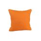 Homescapes - Cushion Cover Orange - 30 x 30 cm - 100% Cotton