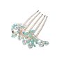Womdee (TM) Retro Style Modern Only Bronze Full color rhinestone Elegant Peacock Comb hairpins Blue with Womdee Accessorie (jewelry)
