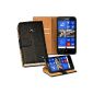 OneFlow PREMIUM - Book-Style Case in wallet design with stand function - for Nokia Lumia 830 - Black (Electronics)