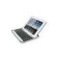 LEICKE® Sharon iPad 2 New iPad 3 iPad 4 case with Bluetooth keyboard aluminum designed integrated (AZERTY - setting page in French)