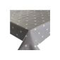 Oilcloth Width 140 cm Length Specified - star gray smooth food-safe - 140 x 100 or 100x140 cm washable tablecloth tablecloth Garden (garden products)
