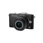 Olympus Pen E-PM1 camera system (12 megapixels, 7.6 cm (3 inch) display, image stabilized) black with 14-42mm Lens (Electronics)