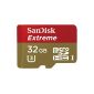 SanDisk SDSDQXN-032G-G46A Extreme 32GB microSDHC UHS-I Class 10 U3 memory card up to 60MB / sec.  Read (Personal Computers)