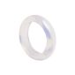 Smooth ring Opalit (syth Moonstone.) Moonstone Ring Opalitring ladies ring finger ring simple, Ring size: 54mm inner circumference ~ Ø17-17.25mm (jewelry)