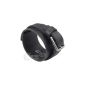 SP28 Mens Leather Bracelet Navajo black 4.4cm wide leather strap circumference adjustable buckle closure