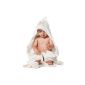 Bathrobe - embroidered hooded bath cape Double face cotton BIO - Polar Extra Large 100x100 Cm (Baby Care)