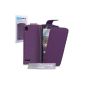 Yousave Accessories HU-AW-Z044 Clamshell Case PU / leather Huawei Ascend P6 Purple (Accessory)