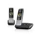 Gigaset C430 A Duo DECT cordless telephone with voice mail, incl. 1 additional handset, black (Electronics)