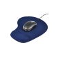 TRIXES Black mouse pad with comfortable gel wrist rest made in Dark Blue (Electronics)