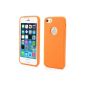 iProtect silicone sleeve textured iPhone 5 5S sleeve orange (Electronics)