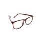 Fashion ladies eyeglass frame Wayfarer men nerd glasses without strength reading glasses 8061 Brau