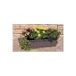 Flower box 80 cm anthracite with water storage MADE IN GERMANY