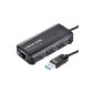 UGREEN 3 ports USB 3.0 hub with 10 / 100Mbps Ethernet network port for Windows Surface Pro, IdeaPad, MacBook Air, MacBook Retina etc (Electronics)