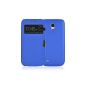 JAMMYLIZARD | SmartView Flip Case Cover for Samsung Galaxy S4 Mini, blue (accessory)