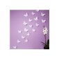 Wall Kings 3D 10723 Butterflies in 3D style, 12-piece, wall decoration with adhesive points to fix, white (household goods)