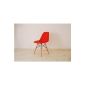 HNNHOME Eames Eiffel Chair Inspired Dinner Modern Salon Furniture - Red