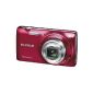 Fujifilm FinePix JZ100 digital camera (14 megapixel, 8x opt. Zoom, 6.9 cm (2.7 inch) display, image stabilized) Red (Electronics)