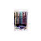 Uni-Ball Signo UM120 Lot 8 Ink Roller Pens Assorted Colours metallic gel (UK Import) (Office Supplies)
