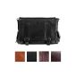 Feynsinn messenger bag ASHTON - XL - suitable for 15 shoulder bag, iPad - black genuine leather bag (38 x 30 x 10 cm) (Luggage)